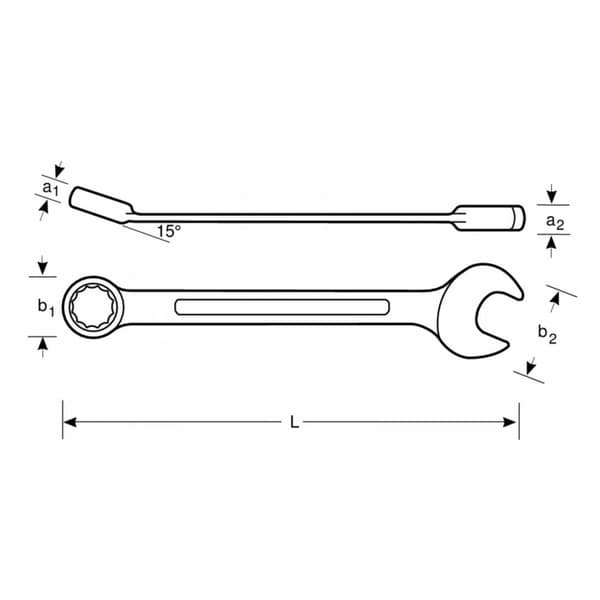 Bahco 1RM-6 Spärr-ring-u-nyckel Nyckelvidd (Metrisk) (för titel) 6 mm