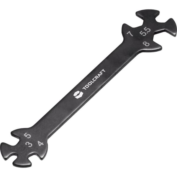 TOOLCRAFT TO-5693100 Dubbel ringnyckel Nyckelvidd (Metrisk) (för titel) 3 - 8 mm