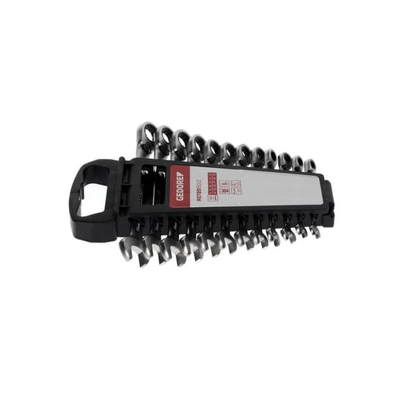 Gedore RED 3300873 R07205012 Käft-ringspärrnyckel-set 12 delar Nyckelvidd (Metrisk) (för titel) 07 - 19 mm