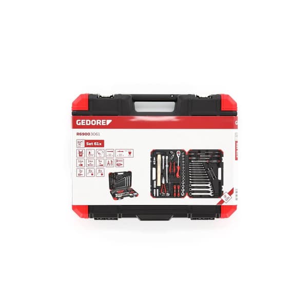 Gedore RED 3300873 R07205012 Käft-ringspärrnyckel-set 12 delar Nyckelvidd (Metrisk) (för titel) 07 - 19 mm