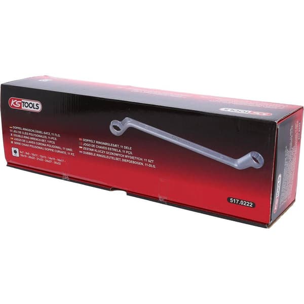 KS Tools 517.0222 517.0222 Ringnyckel 11 delar Nyckelvidd (Metrisk) (för titel) 6 - 32 mm