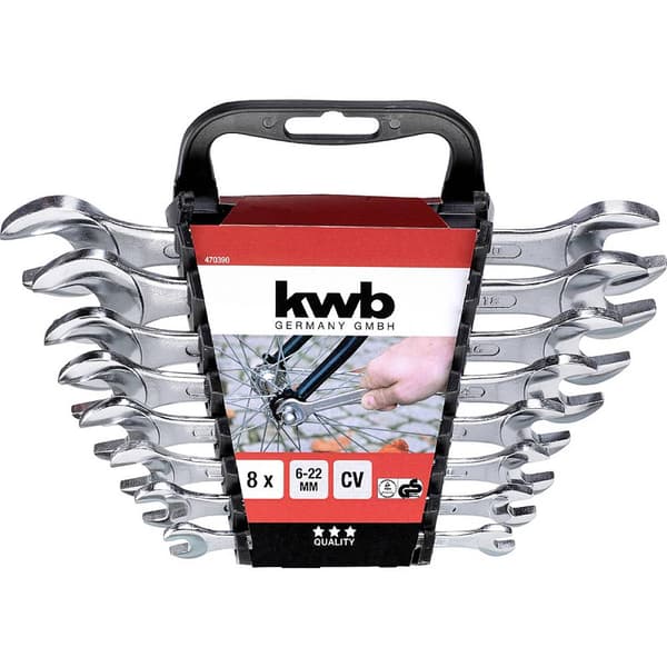 kwb 470390 Dubbelskruvnyckelsats Nyckelvidd (Metrisk) (för titel) 6 - 22 mm