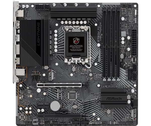ASRock Motherboard Z790M PG Lightning/D4 - Micro ATX - Socket LGA1700 - AMD Z790