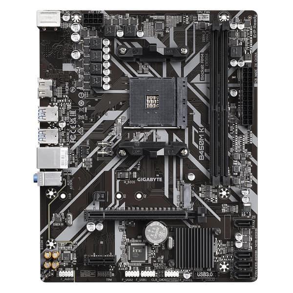 Placa de baza Gigabyte AMD AM4 mATX motherboard withwith LED lighting, DDR4 4400MHz, M.2, SATA 6Gbps and USB 3.1 Gen 2, "B450M K"