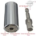 Miniatyrbild 3 av 4: Universal ETC-120A Hylsnyckel Ratchet Driver Adapter Borr 7-19mm