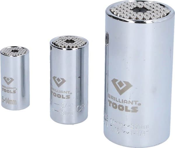 Brlliant tools - BT022003 - BRILLIANT TOOLS Universal uttagssats, 3 st, 5 - 32 mm [Drift av KS TOOLS]