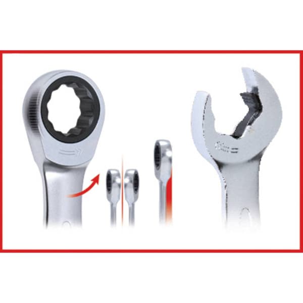 KS Tools 503.5205 Ringskruvnyckelsats 5 delar Nyckelvidd (Metrisk) (för titel) 19 mm