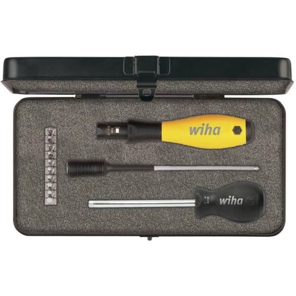 Momentskruvmejsel - WIHA - TorqueVario®-S ESD - 13 delar - ESD-skydd - IEC 61340-5-1 standard