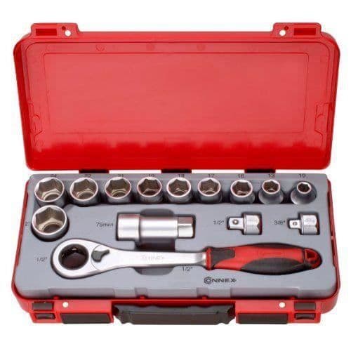 Hylsnyckelset - Connex - COX580214 - 14 delar - Kromvanadinstål - 1/2" och 3/8"