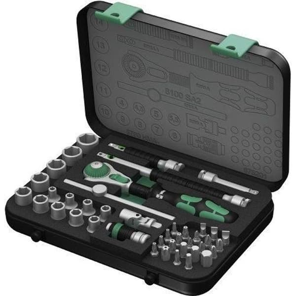 Wera Zyklop / 05003533001 Spärrnyckelsats 1/4" 8100 SA 2 42 stycken (tysk import)