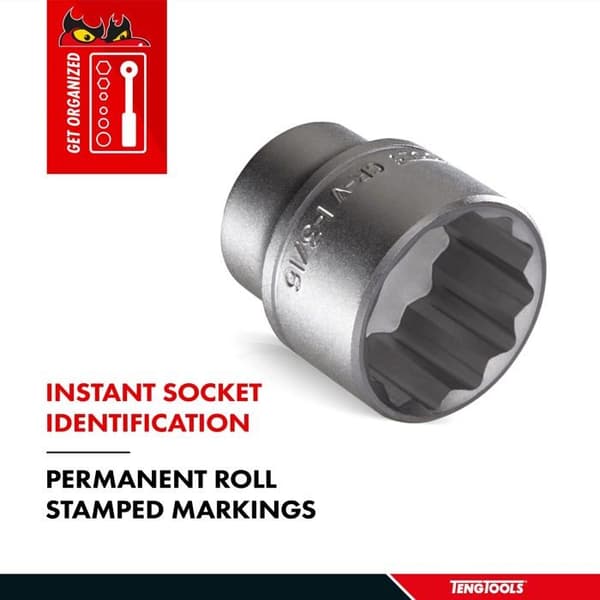 Spärrnyckel - hylsnyckel - momentnyckel Teng tools - 74312109 - 12-punktshylsa 1/2 30 mm ()''