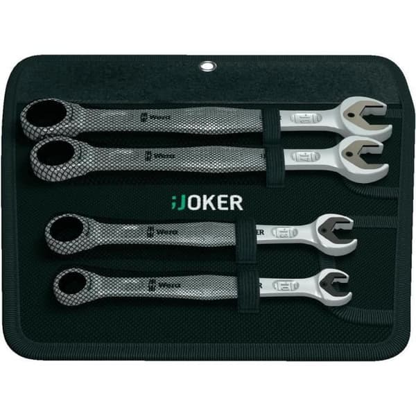 Wera Joker Ratchet Kombinationsskiftnyckel Set med 4 - Nyckelöppning 10/13/17/19 mm