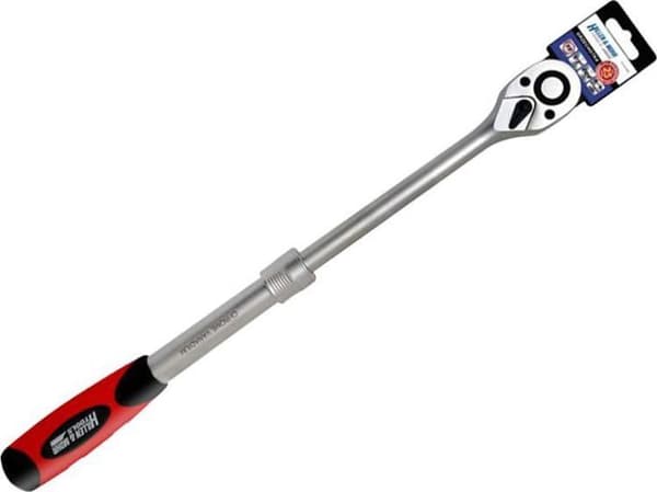 Kraftnyckel - hylsnyckel - dynamometrisk nyckel Dedra - 17J318Z - spärrnyckel 1/2, 72T, CRV 6140, teleskopisk 305-445mm
