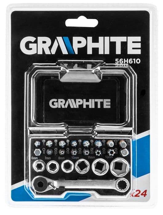 Kraftnyckel - hylsnyckel - dymamometrisk nyckel Graphite - 56H610 - Skruvdragare Inserts