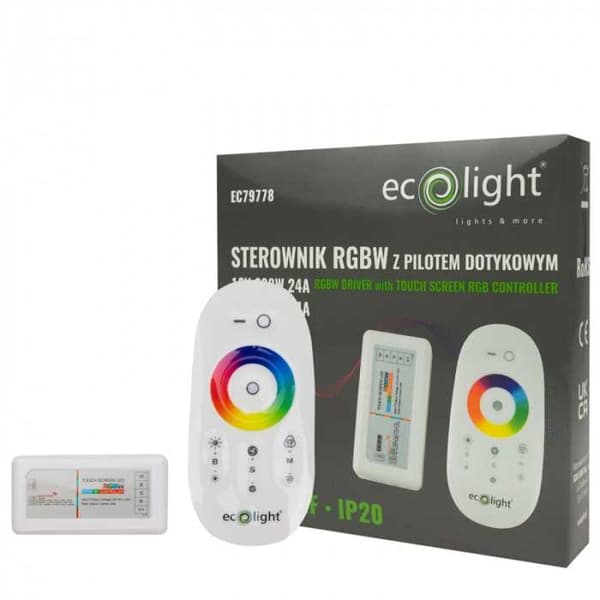 LED RGBW radiocontroller med fjernbetjening 24A 288W RF