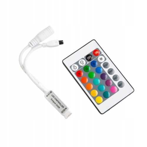 RGB LED-controller med IR-fjernbetjening 72W
