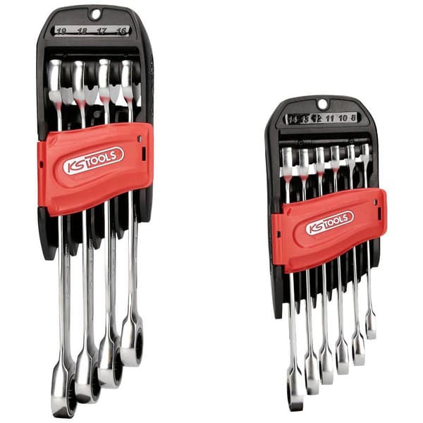 KS Tools 503.4250 Ringskruvnyckelsats 10 delar Nyckelvidd (Metrisk) (för titel) 19 mm