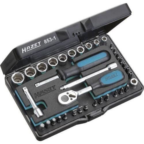 Nyckelset med hylsor - Hazet - 853-1 - Safety-Insert system - Plastväska - 36 delar