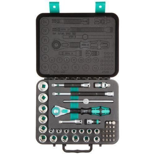 Wera Zyklop / 05003594001 Spärrnyckelsats 3/8"8100 SB 2 43 stycken (Import från Tyskland)