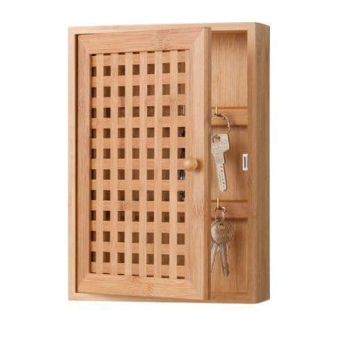 Zeller 13876 nyckelskåp i bambu, 19 x 6 x 27...