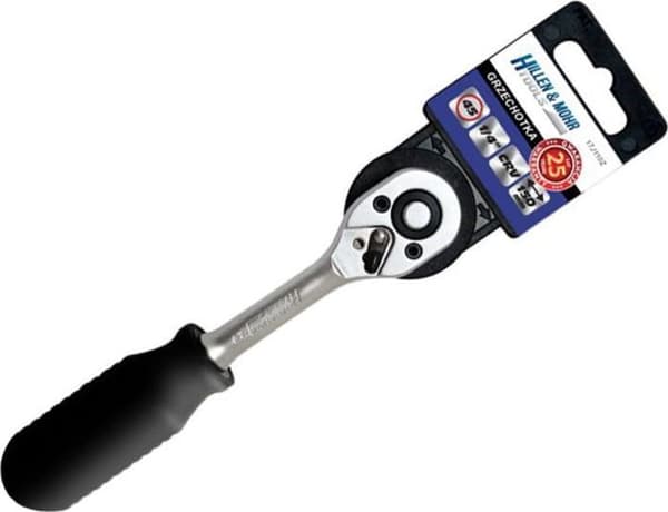 Dedra - 17J110Z - Cliquet 1/4, 45 tänder, CRV 6140, rak, handtag i en enda material