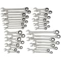 Miniatyrbild 1 av 4: Kombinerade hylsnycklar - GEARWRENCH - 85034 - 34 delar - 5 graders vinkel - Tunn huvud