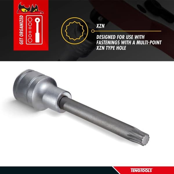 Spärrnyckel - hylsnyckel - momentnyckel Teng tools - 144000106 - 1/2 M5 lång splineshylsa ()''