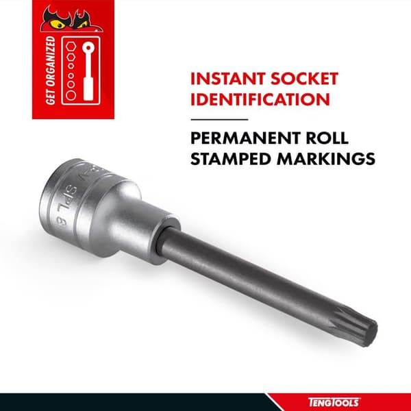 Spärrnyckel - hylsnyckel - momentnyckel Teng tools - 144000106 - 1/2 M5 lång splineshylsa ()''