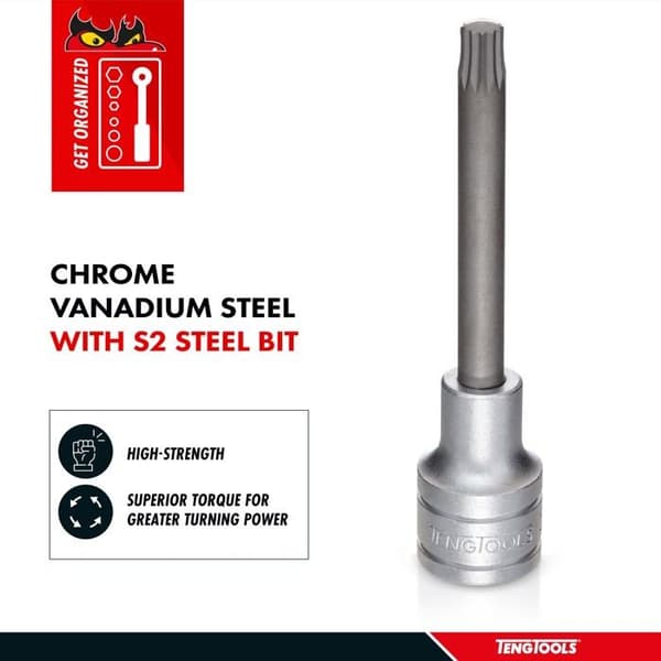 Spärrnyckel - hylsnyckel - momentnyckel Teng tools - 144000106 - 1/2 M5 lång splineshylsa ()''