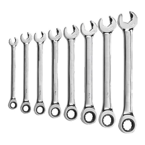 Set med 8 kombinerade snabbåtdragnings- och spärrnycklar MAKITA B-65523