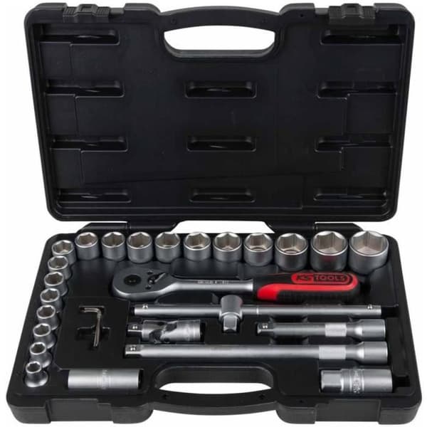 KS Tools 28-delad spärr- och hylssats 1/2" CLASSIC 917.0728