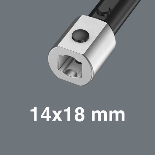 Wera 05075657001 Klickmomentnyckel Click-Torque X 7 för utbytbara verktyg, 10-100 Nm, 14x18 x 10-100 Nm