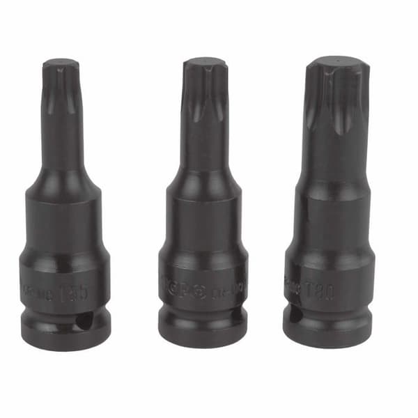 Krattskruvnyckel - dornnyckel - momentnyckel Tecpo - 300855 - Sats med Torx-hylsor T20-T70 1/2"