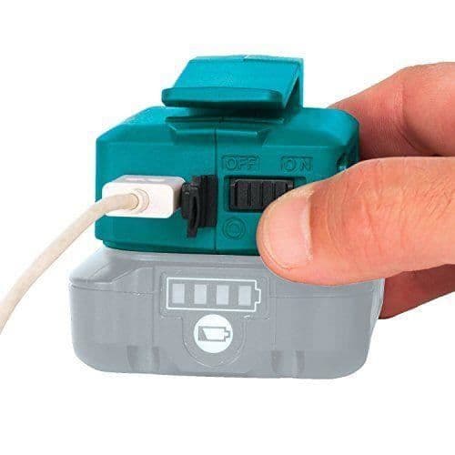 USB-adapter för Makita batteri - ADP06 - Vit - Snabb och enkel laddning