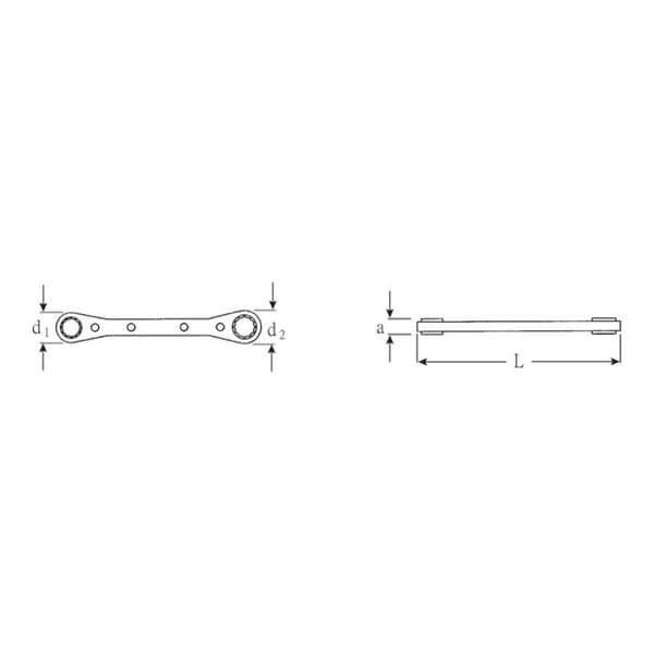 Kratttang - STAHLWILLE - 25 - 7 x 8 mm - Förkromad - Kromlegerat stål