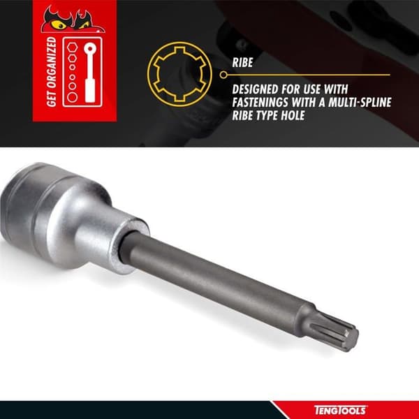 Spärrnyckel - Hylsnyckel - momentnyckel Teng tools - 143990307 - Ribskaftshylsa 1/2 M6 x 65,5 mm ()''