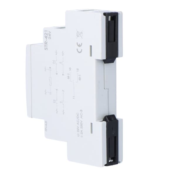 STR-421 rullejalousi-controller med to knapper, Un=24V AC, 8A, 1 modul