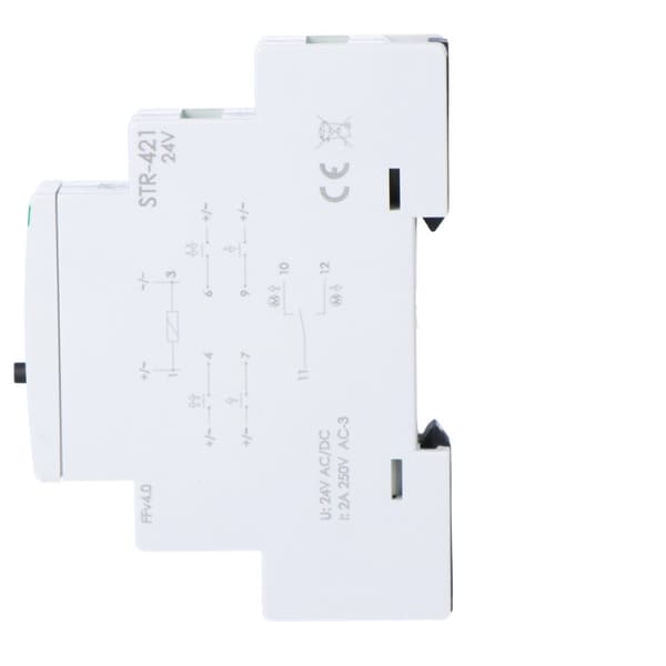 STR-421 rullejalousi-controller med to knapper, Un=24V AC, 8A, 1 modul