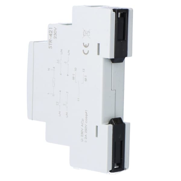 STR-421 rullejalousi-controller med to knapper, Un=230V AC, 8A, 1 modul