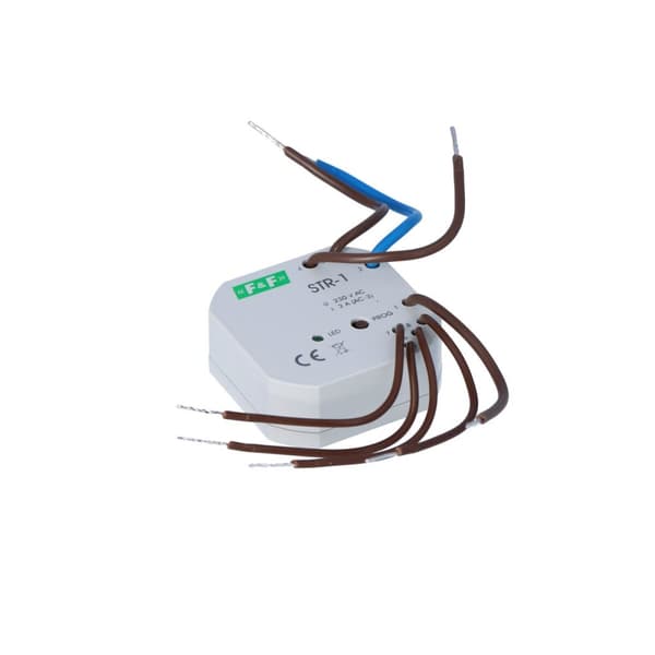 STR-1 rullejalousi-controller med to knapper, Un=230V AC, 8A, installation i indbygget dåse fi 60