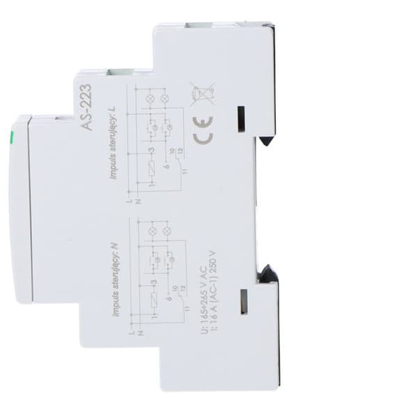 Trappeautomatik AS-223 med antiblokering, Un=230V, I=16A, 1 modul