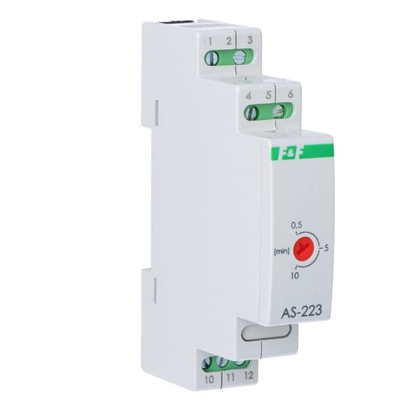 Trappeautomatik AS-223 med antiblokering, Un=230V, I=16A, 1 modul