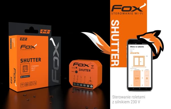 Wi-Fi SHUTTER FOX rullejalousiestyring med 230V motor