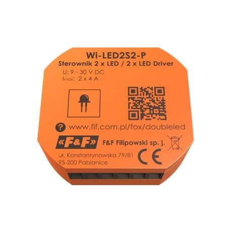DOBBELT LED FOX 2-kanals Wi-Fi-controller - til 12/24V LED-belysning