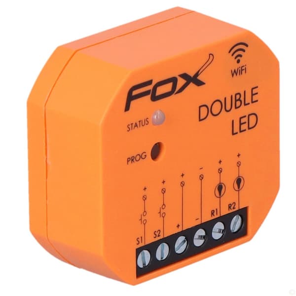 DOBBELT LED FOX 2-kanals Wi-Fi-controller - til 12/24V LED-belysning