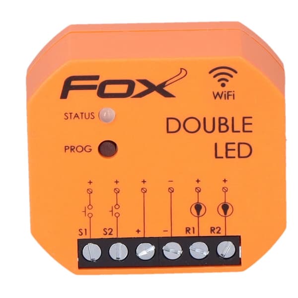 DOBBELT LED FOX 2-kanals Wi-Fi-controller - til 12/24V LED-belysning