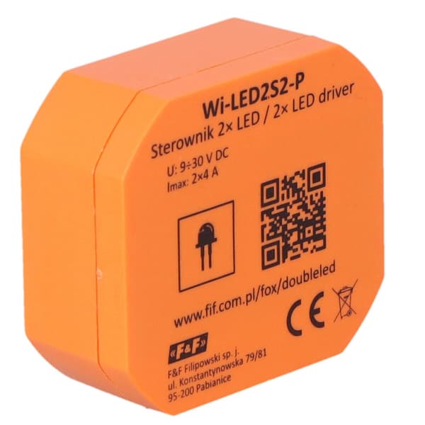 DOBBELT LED FOX 2-kanals Wi-Fi-controller - til 12/24V LED-belysning