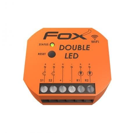 DOBBELT LED FOX 2-kanals Wi-Fi-controller - til 12/24V LED-belysning