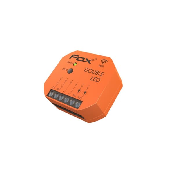 DOBBELT LED FOX 2-kanals Wi-Fi-controller - til 12/24V LED-belysning