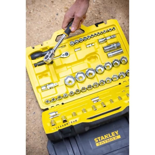 STANLEY FATMAX ¼ '' + ½ '' SOCKET SET - 81 PCS SET - FATMAX